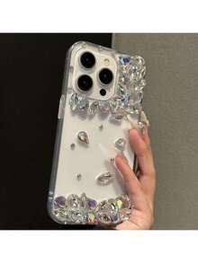 Ốp lưng điện thoại pha lê 3D sang trọng tương thích với iPhone 17 Pro Max/ 17 Pro/ 17, 16 Pro Max/ 16 Pro/ 16, Ốp lưng điện thoại cao cấp 15 Pro Max/ 14 Pro Max, Ốp lưng điện thoại lấp lánh thanh lịch 13 - Trong sáng - Xem 3