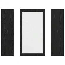 Wall-Mounted Coat Rack Wall-Mounted Black Oak 96 X 1.5 X 90 Cm - 黑色 - 查看 6