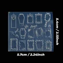 1pc Nail Art Mold, Sweet Metallic Liquid Charm Backpack Decor, Cute Shoulder Bag, 3D Nail Art DIY Transparent Silicone Mold - 無色 - 查看 13
