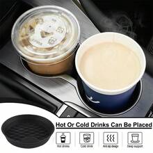 2 件/4 件车载硅胶杯架、防滑杯垫、凸起边缘防止溢出、通用圆形防滑垫