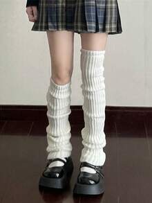 10/2/1 双 70/40cm 纯色腿套，时尚保暖，适合搭配雪地靴、女士冬季袜子、休闲袜、节日袜、派对袜等。