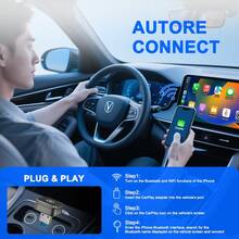 迷你升级版无线CarPlay适配器，适用于和安卓手机，即插即用，5.8GHz WiFi低延迟播放，无需电池，兼容多种车型 - 黑色 - 查看 6