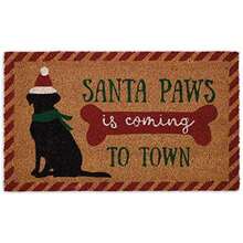 DII - Felpudo Decorativo para Puerta de Navidad Aire última intervensión, decoración de Porche Frontal, 17 x 29 Pulgadas, árboles Felices(Papá Noel) - Multicolor - Ver 2