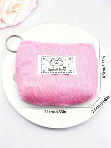 3个/6个套装 随机颜色 休闲毛绒女孩零钱包 - 简约短毛绒材质，时尚百搭，适合日常使用 / 时尚女孩钱包，创意钱包，女孩迷你小包，迷你钱包，零钱包，耳机盒，学生礼物，新年礼物，送给女孩的礼物 - 新E - 查看 3