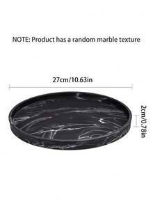 10.6 英寸圆形硅胶浴室托盘，可用于放置洗脸巾、乳液瓶、香水、珠宝、蜡烛、钥匙扣等饰品。 - 多色 - 查看 12