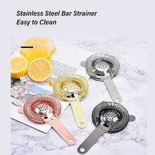 Coladores De Cócteles, Colador De Barra De Acero Inoxidable, Colador De Cócteles Para Camarero, Colador De Bebidas Para Camarero, Colador De Cócteles De Barra De Acero Inoxidable(Dorado) - dorado - Ver 4