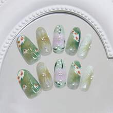 30pcs, 3D Lotus Pond Moonlight, Translucent Flowers, Koi Carp Gradient, Sweet And Versatile Style, Detachable Nail Art. - 1 - View 5