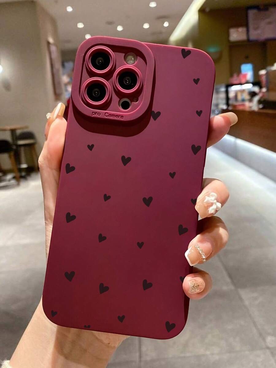 Premium Anti-Drop Phone Case With Porous Cat Eye, Enamel Heart Design, Compatible With IPhone 14, 14 Pro, 14 Pro Max, 13, 13 Pro, 13 Pro Max, 11, 11 Pro Max, 12, 12 Pro, 12 Pro Max, XR, XS, 15, 15 Pro, 15 Pro Max, 16, 16 Pro, 16 Pro Max, 17, 17 Pro, 17 Air, 17 Pro Max - Multicolor - View 1