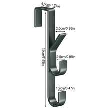 Over The Door Hooks No Drill Hanging Storage Organizer Rack With 3/5/7 Hooks Options Rounded Corner Polishing For Door Seams 2mm Door Hanger - Grey - View 4