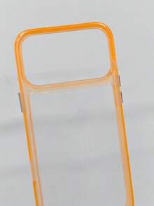 奢华透明防震橙色手机壳，适用于 17 Pro Max、17 Pro、17 Air、17，透明亚克力边框保护套 - 橘色 - 查看 8