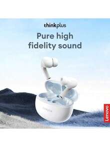 Lenovo Thinkplus LP5 PRO Wireless Bluetooth 5.4 Earphones TWS HiFi Sound Gaming Earbuds LP5Pro Sport Headset Long Standby With Mic - Rock White - View 3