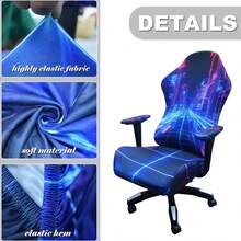 (1 Piece) Gaming Chair Protective Cover Universal Chair Cover Swivel Chair Elastic Gaming Punk Style Gaming Chair Cover - Multicolor - View 4