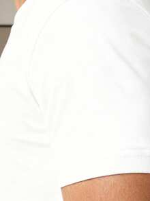 Camiseta de  con Estampado Feliz Pascua Huevos y Conejo Floral para Fiestas de Primavera - Blanco - Ver 4
