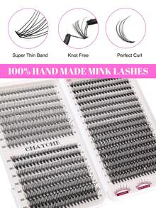 640pieces Of D-Curl Individual False Eyelashes, Large Capacity Eyelash Book, Beginner-Friendly, Soft And Thick, Creating A Natural Makeup Look. Easily Create Segmented False Eyelashes At Home. Long-Lasting And Voluminous, The Large Capacity Eyelash Book Is Convenient To Carry. - D - View 9