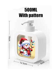 Christmas Theme Soap Dispenser - Snowman Wearing Santa Hat Design, Refillable, Suitable For Bathroom And Kitchen, Transparent Window For Easy Refilling, Christmas Decor - Compatible With Liquid Soap, Kitchen Sink Accessory, Festive Atmosphere, Durable Plastic Material - Multicolor - View 12