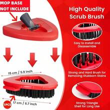 Scrub Brush Compatible With O Ceda EasyWring Spin Mop 1 System, Hard Bristle Cleaning Brush Shower Floor Scrubber Bathroom, Kitchen, Deck, Pool And Tile Walls - 1 包清潔刷(1 個水箱) - 查看 5