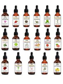 1 Set/1 Bottle/2 Bottles 30ml Natural Essential Oils Fragrance, Home Fragrance - Eucalyptus/Lemon/Mint/Musk/Magnolia/Oregano/Jasmine/Rose, Suitable For Aroma Diffuser, Candle Making, Soap, Car Diffuser, SPA, Aromatherapy, Air Freshener - Home Decor, Gift For Her - Multicolor - View 3