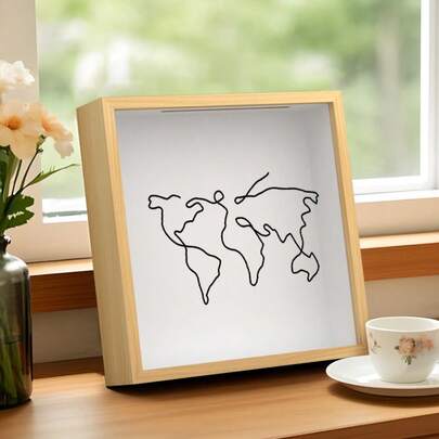 旅行票据 门票 收纳相框 旅行记录相框明信片收藏纪念相框和储蓄罐情侣纪念相框