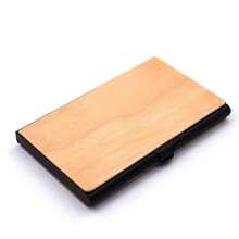Lennik 1pc Custom Name Wooden Metal Business Cardcase Laser Engrave Company Text Number Card Box Christmas Day Gifts - Multicolor - View 25
