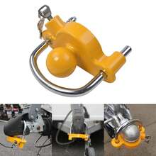 Trailer Hitch Lock 50mm Tow Ball Towing Bar Security Coupling Adjustable 2 Keys - Yellow - View 8
