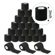 Ooringee 48 Rolls Of 2 - Inch Black Elastic Self - Adhesive Bandage Wrap: Ideal For Wrist & Ankle - Perfect For Sports, Swelling & Sprains - Multicolor - View 3