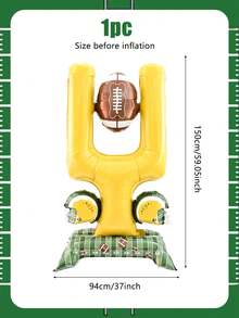 1 quả bóng bay khung thành bóng đá cỡ lớn bằng nhôm, thích hợp làm vật dụng cho trận đấu bóng đá, trang trí tiệc sinh nhật, tiệc theo chủ đề bóng đá, trang trí nhà cửa, tiệc theo chủ đề thể thao, tiệc kỷ niệm, đạo cụ trang trí không khí thi đấu - Nhiều màu - Xem 8