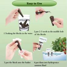 48/96片装超级水培介质，植物生长海绵，即插即用，简单快捷，清洁卫生，生长速度快 - 咖啡色 - 查看 6