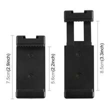 PULUZ Mini Trípode de Extensión para Cámara de Teléfono con Cabezal de Bola de 360 Grados y Zapata Fría para Selfie (Negro) - Negro - Ver 5