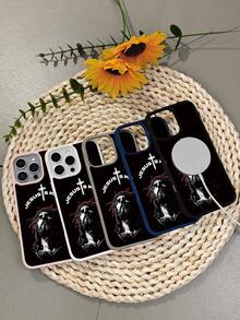 Protector de Celular TPU con Diseño Religioso Jesús Rey, Estilo Moderno, para Hombres y Mujeres, Ideal para Uso Cotidiano, Compatible con iPhone X/XS/11/12/13/14/15/16 y  S22/S23/S24 - Azul - Ver 2