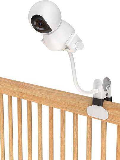 Adjustable Baby Monitor Stand - Universal Clip-On Holder For Most Baby Monitors, Detachable Arm Style Monitor Stand, Flexible Bracket, Suitable For Baby Crib