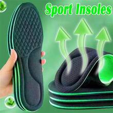 Plantillas desodorantes deportivas suaves y cómodas con absorción de impactos y transpirables para hombres y mujeres, accesorios para zapatillas - Negro - Ver 2