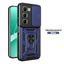 Funda de teléfono compatible con Infinix Hot 60i 4G/Hot 60 5G con lente de cámara deslizante y soporte - Ver 1