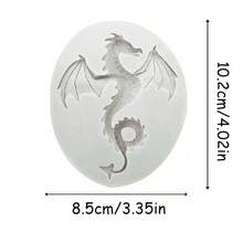 3D龙形硅胶树脂模具 - 使用这款多功能、易于使用且经久耐用的动物图案模具，打造独特的DIY手工艺品、装饰礼品和聚合物粘土设计作品。 - 灰色 - 查看 5