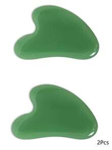 1件玉石刮痧按摩板,面部按摩器,刮痧板,适用于面部、颈部、背部和身体 - 彩色 - 查看 18