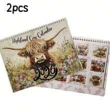 Highland Cow Calendar 2026 - Rustic Farmhouse Wall Art & Monthly Planner, 12 Month Wall Calendar, Scottish Highland Cow 2026 Wall Calendar For Animal Lovers - Ox Calendar - View 10