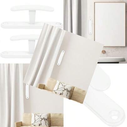 2pcs Wall Mounted Decorative Drapery Hooks Multifunctional Metal Hangers For Curtains Clothes And Hats No Drill Installation And Design For Home Use