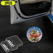 Multi-Pack Car Battery Powered LED Welcome Lights - Universal Car Door Decorative Atmosphere Lights - Suitable As Halloween, Valentine's Day, Thanksgiving, Christmas Gifts - Easy To Install, Personalized And Practical. - Bright Black - View 43