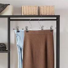 5/10/20pcs Metal Pant Hangers With Clips - Ultra Thin, Space-Saving Design, Suitable For Skirts, Shorts And Pants - Durable Clothing Storage Solution, Clothes Hangers - Multicolor - View 7