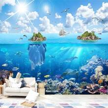 Murales de pared de tamaño personalizado, paisaje submarino de la isla del mundo, murales de pared autoadhesivos extraíbles de despegar y pegar, papel pintado fotográfico grande - Cielo estrellado del universo moderno - Ver 11