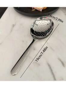 1pc/2pcs Large Stainless Steel Self-Serve Spoon, Large Serving Spoon, Party Catering Self-Serve Spoon, Dishwasher , Silver Kitchen Spoon, Suitable For Restaurants, Hotels And Other Occasions, Practical Kitchen Utensil - Multicolor - View 8