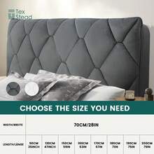 Multi-Functional Headboard Cover, Stain-Resistant, Wear-Resistant, Anti-Collision, Soft & Skin-Friendly, Odorless, Elastic Strap Anti-Slip Fixation, Removable & Easy To Clean, Suitable For Different Shaped Headboards, Practical Bedroom Accessory - Grey - View 4