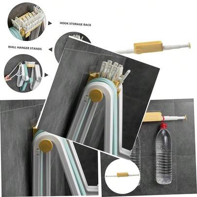 Multipurpose Clothes Hanger Storage Rack For Household Organization Hook Storage Easy Install Wall-Mounted Design Yellow