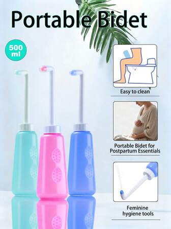产后必备便携式坐浴盆，倒置会阴清洁瓶，温和水流，用于阴道护理，可重复使用的便携式坐浴盆，肛门和私密部位清洁工具，新妈妈卫生用品