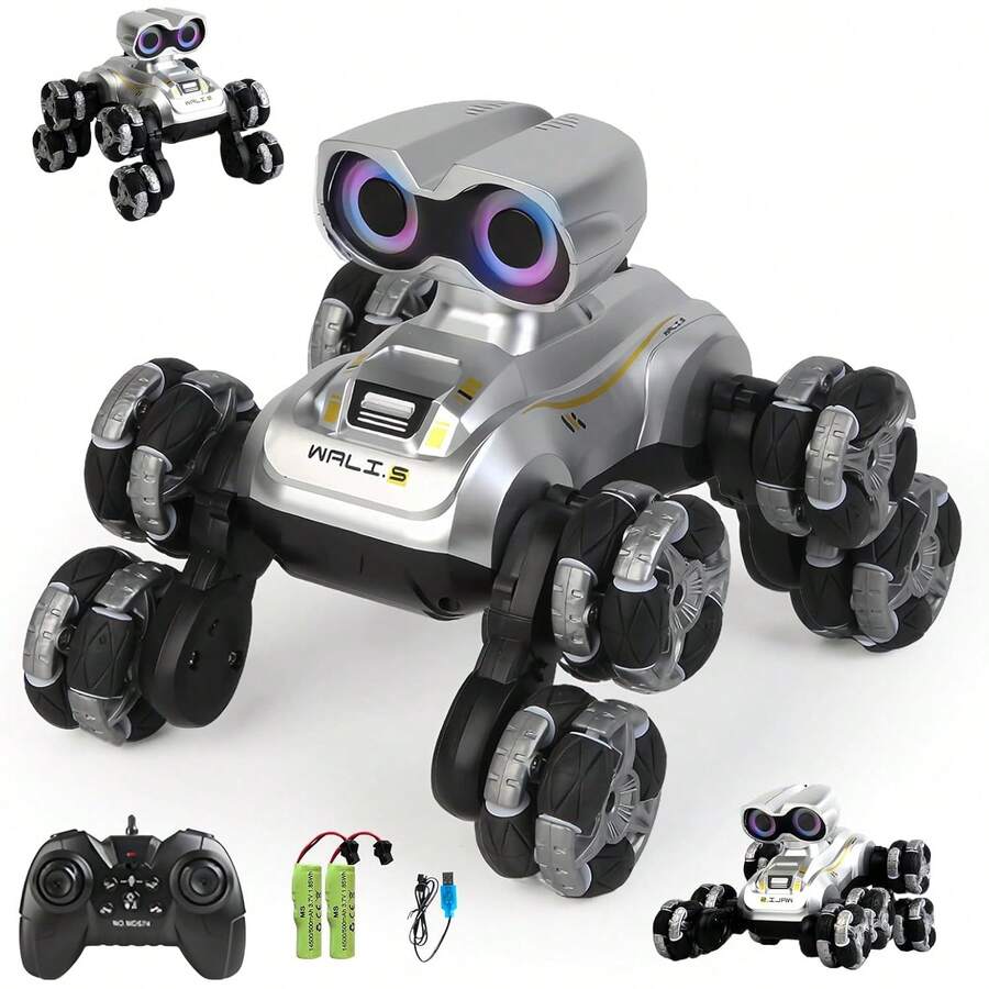 Robot de Control Remoto de 8 Ruedas,Robot de Juguete RC de 2.4Ghz Rotación de 360 °   con Ojos LED,Juguete Inteligente Acrobático conúsica y Baile,Juguetes Educativo y Regalos para Niños de 3 a 16 Años - 1 - Ver 1