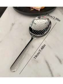 2pcs/1pc Large Stainless Steel Buffet Serving Spoon, Large Serving Ladle, Party Catering Buffet Spoon, Dishwasher , Silver Kitchen Spoon, Restaurant, Hotel, Practical Kitchenware - Multicolor - View 4