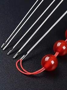 3/5/7pcs Set Of Bead Needles With Side Openings For Easy Threading, Suitable For Handicraft And DIY Bead Making - With Storage Tube - Beading Needle - View 9