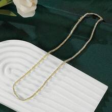 MDFUN 1 Peça Colar de Tênis de Zircônia Cúbica de 2mm Elegante, Versátil e na Moda, Adequado para Uso Diário de Mulheres