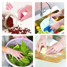 Disposable Nitrile Gloves For Household Kitchen Dishwashing, Waterproof And Durable Cleaning Products, Household Gloves, Cleaning Gloves - Màu hồng, một kích cỡ phù hợp với tất cả, cỡ M - Xem 4