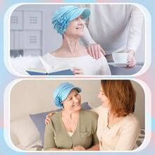 6 Pcs Chemo Caps with Brim Visor Cancer Headwear Women Flower Turban Hats Soft Hats Patients Hair Loss - Varios colores - Ver 5