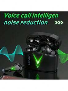 Lenovo LP6 TWS Wireless Buletooth V5.1 Earphone Dual Mode Music Gaming Headset Sport Headphone With Mic - Blue - View 5